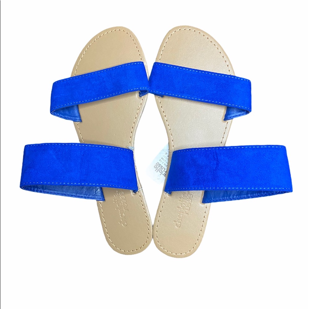 CHARLOTTE RUSSE | Blue Two Band Sandals